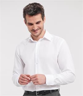 Russell Collection Long Sleeve Tailored Ultimate Non-Iron Shirt